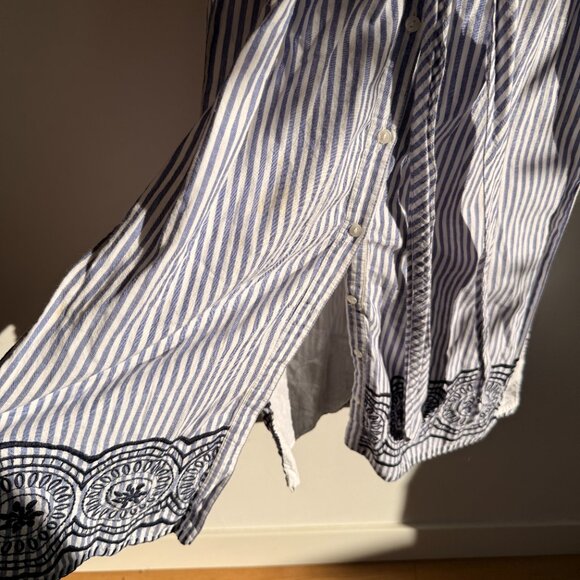 Tularosa Small Striped Button-Down Summer Dress - Picture 4 of 7